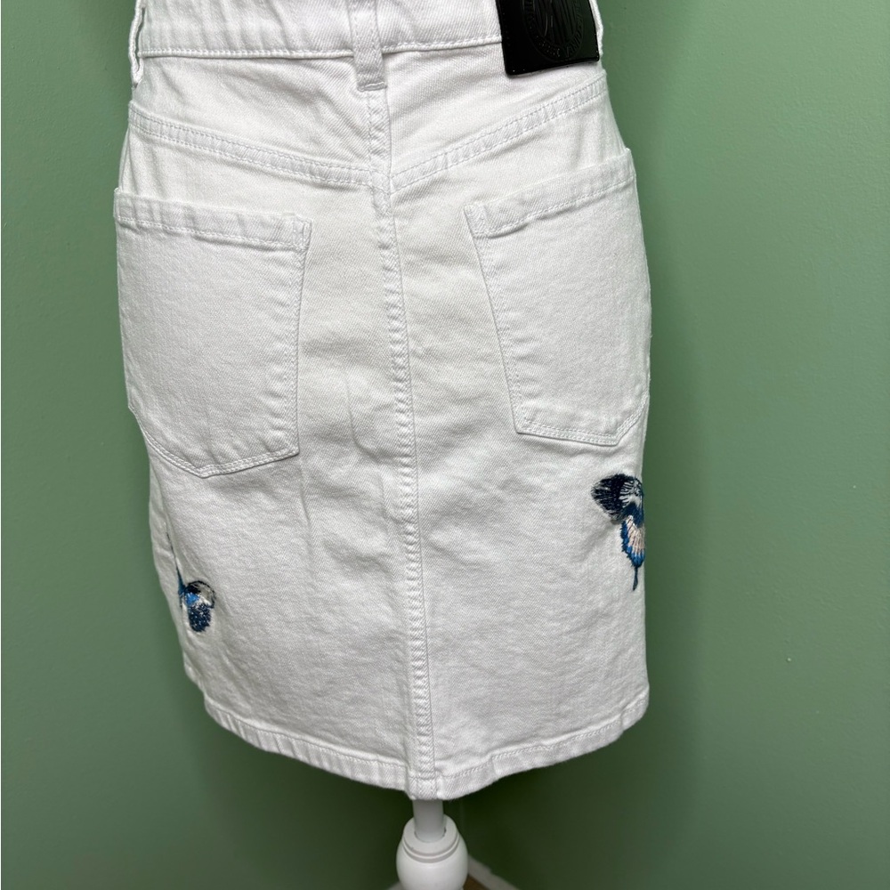 Donna Karan White Skirt with Butterfly Accents embroidery XS - Picture 3 of 13